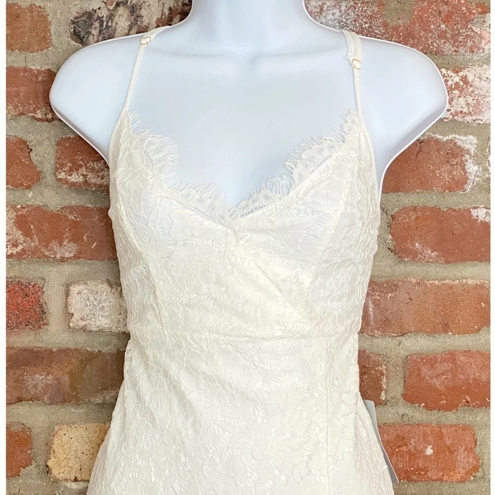 Lulus Flirting with Desire White Lace Bodycon Dress Size Medium - Picture 5 of 10